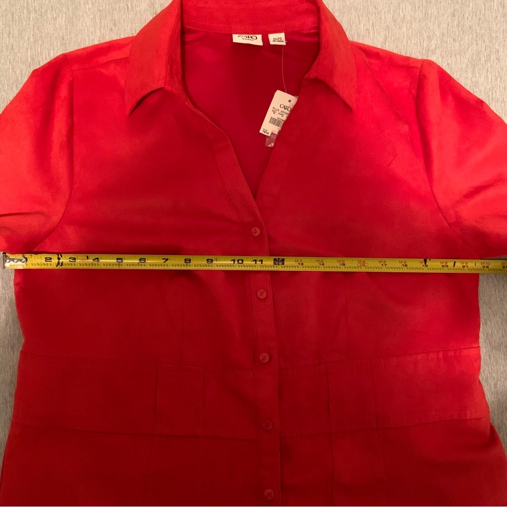 Cato Woman NWT size 14/16W, burnt orange top. Moleskin like material (poly) - Picture 11 of 11